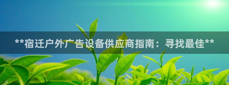 杏宇平台总代理是谁：**宿迁户外广告设备供应商指南：寻找最佳**