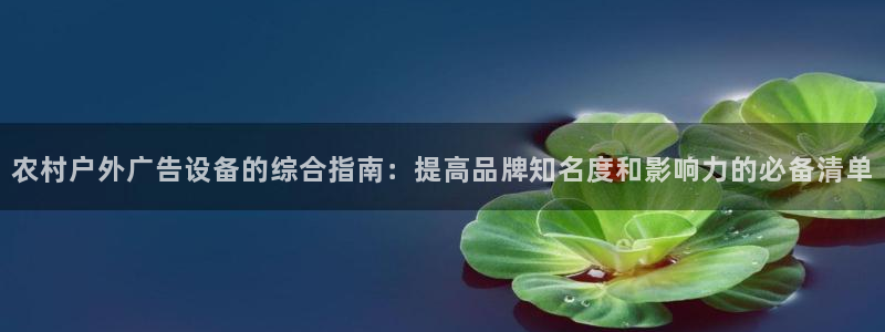 杏宇官方平台官网入口：农村户外广告设备的综合指南：提高品牌知名度和影响力的必备清单