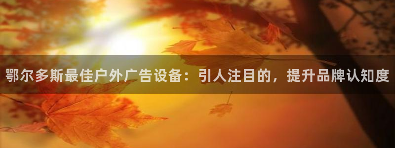 杏宇官方平台官网下载：鄂尔多斯最佳户外广告设备：引人注目的，提升品牌认知度