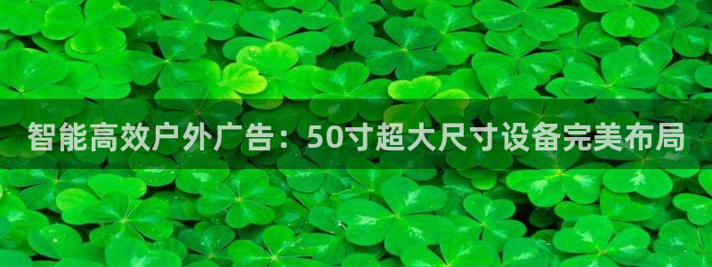 杏宇平台总代理是谁：智能高效户外广告：50寸超大尺寸设备完美布局