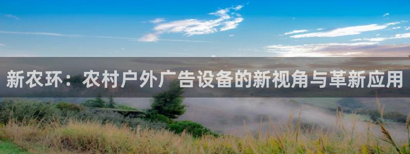 杏宇平台登陆：新农环：农村户外广告设备的新视角与革新应用